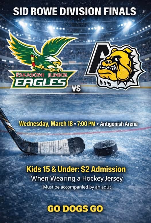 Sid Rowe Division Finals: Antigonish Bulldogs vs Eskasoni Eagles Wednesday