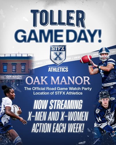 STFX road games are coming to Oak Manor by Burnside!