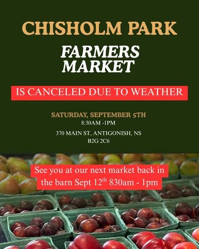 Chisholm Park Farmers Market Weather Cancellation