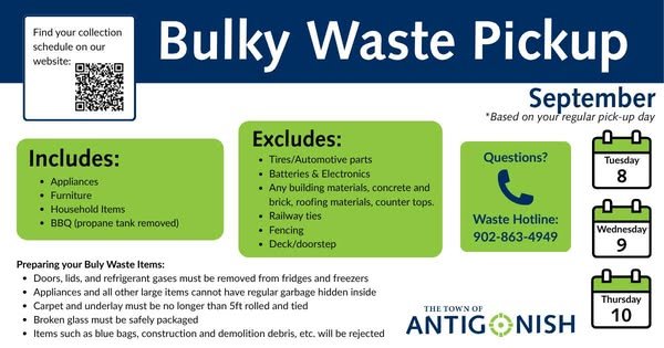 Friendly Reminder - the Fall Bulky Waste Pickup is next week.