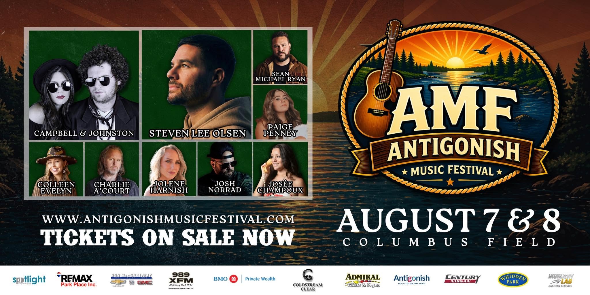 Concert Poster for the Antigonish Music Festival detailing the performers