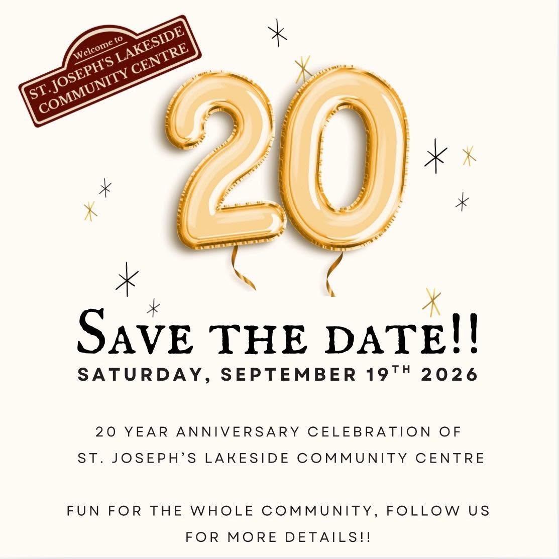 20 Year Anniversary Celebration of St. Joseph's Lakeside Community Centre